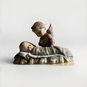 Vintage Christmas Hummel Figurine Of Angel With The Baby Jesus 1950s